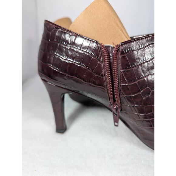 Antonio MelaniAnkle boots brown 7.5Croc print on leather High heel 3.5" See Desc - Picture 6 of 13